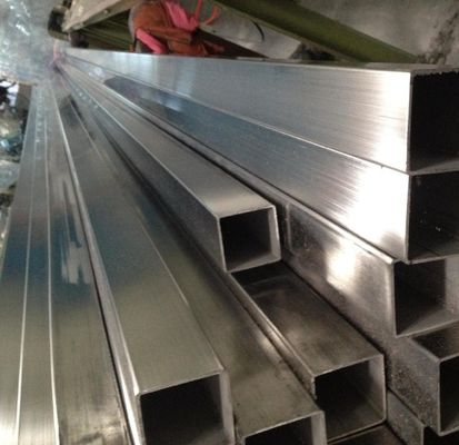 ASTM A312 201 ท่อสี่เหลี่ยม SS ที่เชื่อม HL พื้นที่ 6m ความยาว